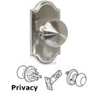 Privacy Knob - Premiere Plate with Impresa Door Knob in Satin Nickel