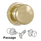 Impresa Passage Door Knob in Polished Brass