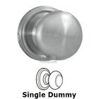 Impresa Single Dummy Door Knob in Satin Chrome
