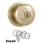 Impresa Keyed Door Knob in Lifetime Polished Brass