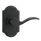 Right Handed Passage Lever - Premiere Plate with Carlow Door Lever in Black