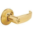 Privacy Pacific Beach Lever in Polished Brass