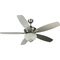 Craftmade - 52" Copeland Ceiling Fan in Stainless Steel with Custom Copeland Blades and Optional Light Kit