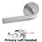 Linnea Hardware - Privacy Door Lever in Satin Stainless Steel