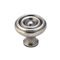 Richelieu Hardware - Classic Expression - Solid Brass 1 1/4" Diameter Flattened Knob with Concentric Circles in Pewter