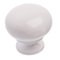 Richelieu Hardware - Classic Expression - Hollow Brass 1 1/4" Diameter Round Knob with Small Base in White