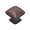 Richelieu Hardware - Classic Expression - 1 7/32" Square Knob with Beveled Accent in Brushed Oil Rubbed Bronze