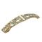 Symphony Designs / Maitland Smith Hardware by Schaub and Company - Solid Brass Pull, 5" CC with Tiger Penshell and White and Yellow Mother of Pearl Inlays on Dark Green Wash Finish