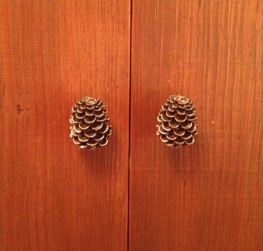 Leaves And Trees Pinecone Knob In Antique Brass Novelty Hardware